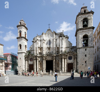 La Catedral, Cattedrale di San Cristoforo di Havana, Cuba, Caraibi Foto Stock