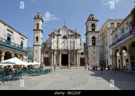 La Catedral, Cattedrale di San Cristoforo di Havana, Cuba, Caraibi Foto Stock