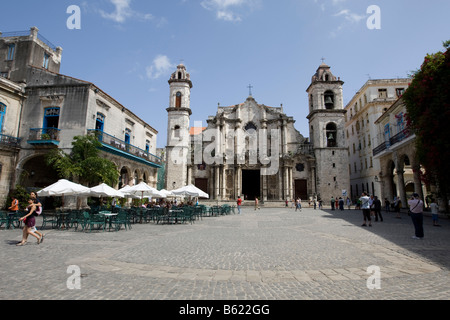 La Catedral, Cattedrale di San Cristoforo di Havana, Cuba, Caraibi Foto Stock