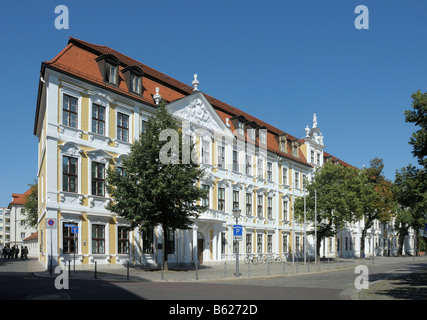 Città storica di case, Domplatz Square, di Magdeburgo, Sassonia-Anhalt, Germania, Europa Foto Stock