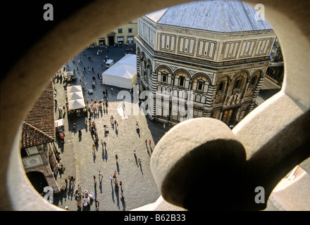 Il Battistero, Piazza San Giovanni, Florence, Firenze, Toscana, Italia, Europa Foto Stock