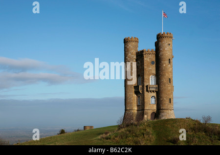 Torre di Broadway, Worcestershire, seduto sul secondo punto più alto in Cotswolds Foto Stock