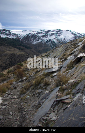 Percorso a piedi nella alpujarras Sierra Nevada, Spagna Foto Stock