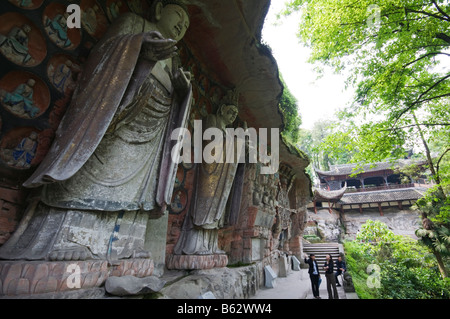 Cina Municipalità di Chongqing Dazu rock sculture del patrimonio mondiale Unesco Foto Stock