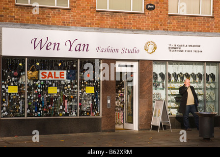Wen Yan fashion studio vendita di bigiotteria ecc in Norwich, Norfolk, Regno Unito Foto Stock