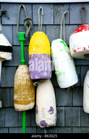 Boe sul lato del capannone di pesca Cape Cod Foto Stock