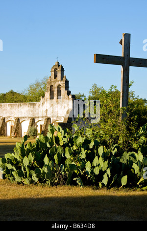 Missioni di San Antonio, San Juan (aka la missione di San Juan Capistrano), sito storico dello stato, nella luce del mattino Foto Stock