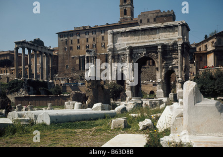 Foro romano Settimio Severo Foto Stock