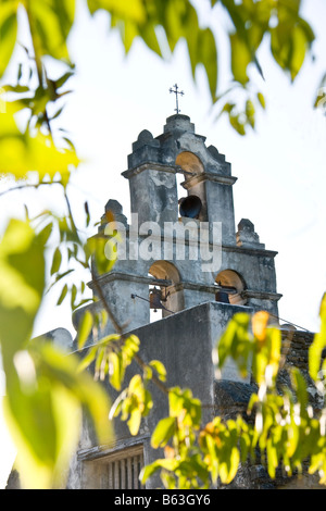 Missioni di San Antonio, San Juan (aka la missione di San Juan Capistrano) campanile, sito storico dello stato Foto Stock