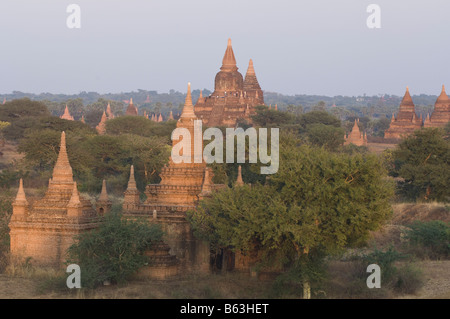 Templi e pagode, Pagan, Myanmar Foto Stock