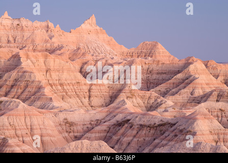 Formazioni badland, Parco nazionale Badlands, Dakota del Sud Foto Stock