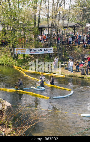 Il 2008 Duck Race è un evento utilizzato per locali a fondo il sollevamento persone acquistano le anatre per 5 dollari Foto Stock