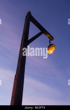 In inverno sul patibolo Gallow s collina nei pressi del villaggio di Elsdon nel Parco nazionale di Northumberland, Inghilterra Foto Stock