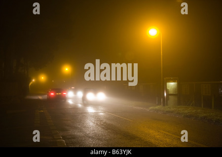 Novembre nebbia in Radley 3 Foto Stock