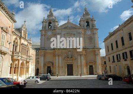 St Pauls Cathedral Medina Malta Foto Stock