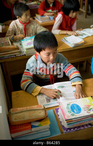 Cina. Hefei. Anhui. Campagna. Villaggio Yuexi. La scuola primaria. Foto Stock