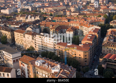 Vista della città di Torino Italia dalla Mole Antonelliana tower Foto Stock
