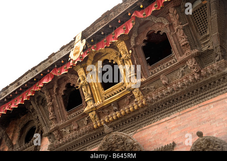 Kumari Bahal edificio nel Durbar Square, casa della Kumari Devi la dea vivente, Kathmandu, Nepal Foto Stock