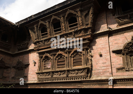 Kumari Bahal edificio nel Durbar Square, casa della Kumari Devi la dea vivente, Kathmandu, Nepal Foto Stock