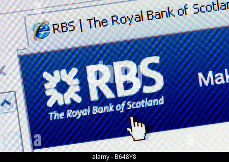 Macro screenshot del sito RBS solo uso editoriale Foto Stock