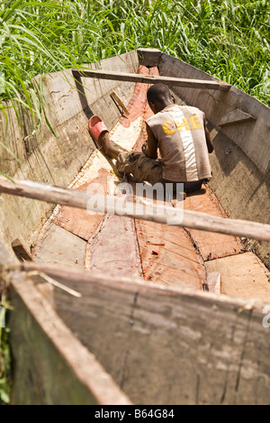 Pirogue Douala Camerun Africa Foto Stock