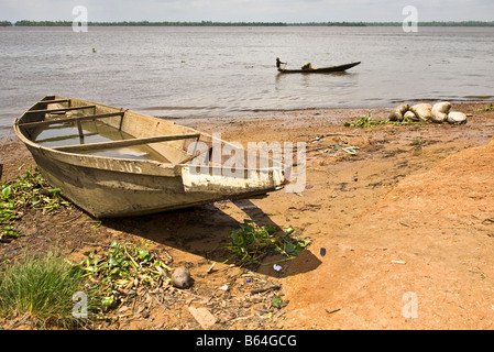 Pirogue Douala Camerun Africa Foto Stock