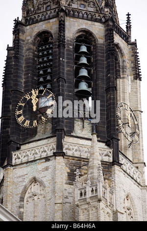 Torre campanaria della Nieuwe Kerk Nuova Chiesa Grote Markt Delft Paesi Bassi Foto Stock