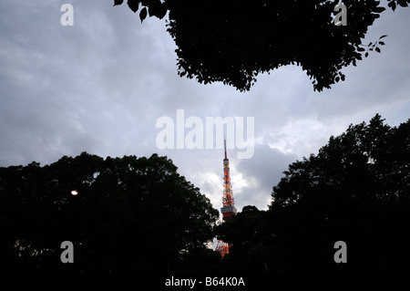 La torre di Tokyo. Zona di Shiba. Minato-ku distretto. Tokyo. Giappone Foto Stock