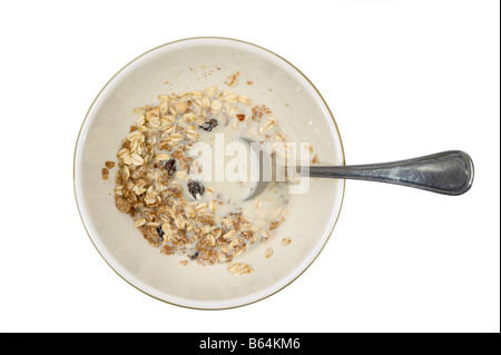 Ciotola di muesli in latte di soia Foto Stock