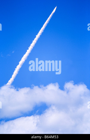 Lancio di noi lo Space Shuttle, vista dal Sattelite Beach, Florida Foto Stock