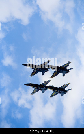 Aerei militari,US Navy Blue Angels flying team, in volo Foto Stock