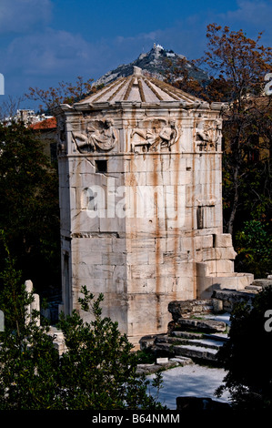 Torre dei Venti Forum costruito ad Atene nel periodo romano a est della classica agora Grecia Greco Atene Foto Stock