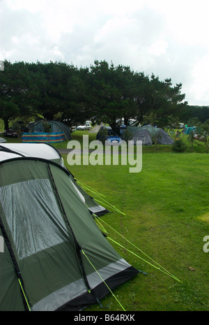 Tende a Woolacombe Bay Holiday Park Foto Stock