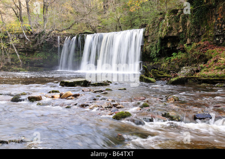 Sgwd Ddwli Ystradfellte Parco Nazionale di Brecon Beacons Powys Galles Foto Stock