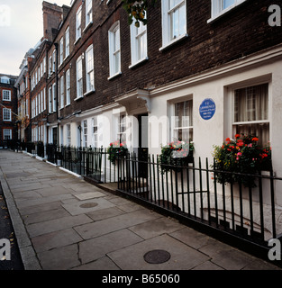 Ex casa di T E Lawrence. 14 Barton Street, Westminster, London, SW1. England Regno Unito. Foto Stock