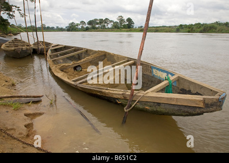 Pirogue Douala Camerun Africa Foto Stock