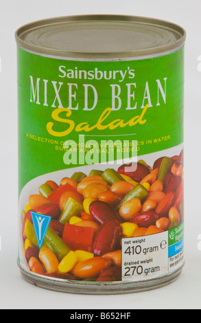 Miscelati Insalata di fagioli in una possibile da Sainsburys venduti nel Regno Unito Foto Stock