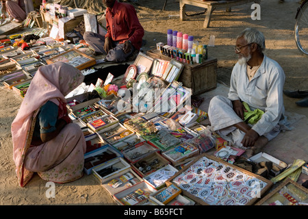 India, Lucknow, Uttar Pradesh, Campagna nei pressi di Rae Bareli, Mercato. Foto Stock