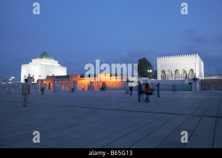 Mausoleo di Mohammed V, Rabat, Marocco Foto Stock