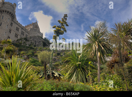 Il giardino di San Michaels Mount Foto Stock