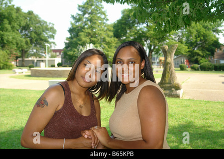 Ritratto di due paesi africani donna americana Foto Stock