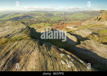 Bordo Curbar, Peak District, Derbyshire Foto Stock