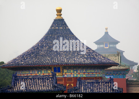 Imperial vault nella parte anteriore della sala da preghiera Tempio del Cielo a Pechino in Cina Foto Stock