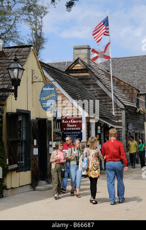 Sant'Agostino Florida USA turisti in questa storica città Florida America USA Foto Stock