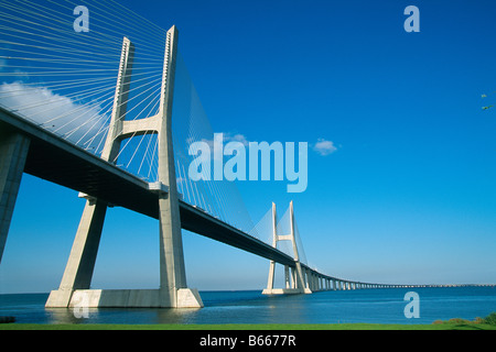 Portogallo Lisbona Ponte Vasco da Gama FR Portogallo Lisbonne Ponte Vasco da Gama Foto Stock