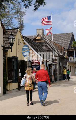 Sant'Agostino Florida USA turisti in questa storica città Florida America USA Foto Stock