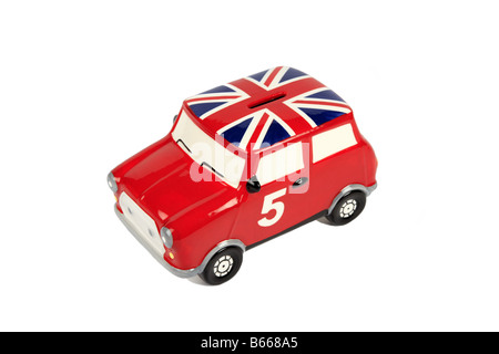 A British Leyland Red Mini Salvadanaio Foto Stock