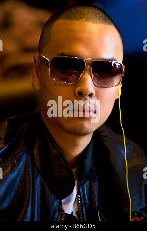 David Rheem Chino al 2008 World Poker Tour torneo di poker al Bellagio Resort and Casino Las Vegas, Nevada Foto Stock