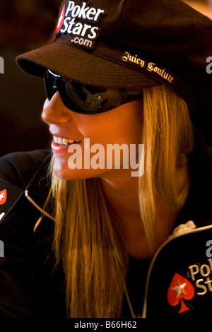 Vanessa Rousso al 2008 World Poker Tour Festa Al Lago poker tounament al Bellagio Resort and Casino Las Vegas Nevada Foto Stock