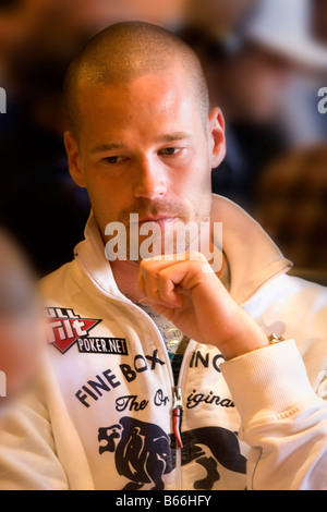 Patrik Antonius a 2008 World Poker Tour Festa Al Lago torneo di poker al Bellagio Resort and Casino Las Vegas Nevada Foto Stock